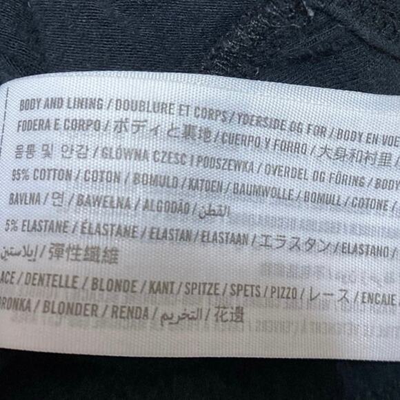 Hollister Black Sleeveless Floral Lace Corset Bustier Cami Tank Crop Top Size S - Picture 4 of 4